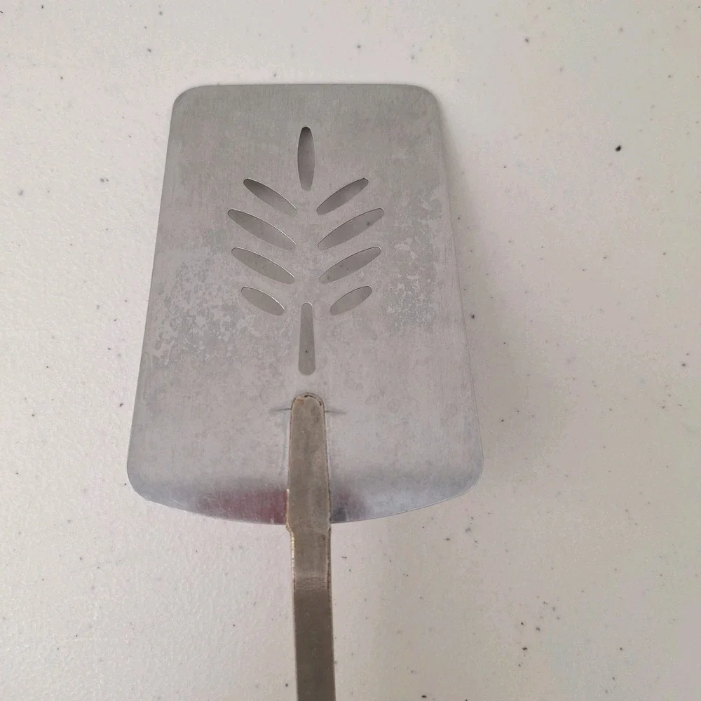 Vintage MCM 'HARVEST WHEAT' Slotted Spatula Handle Stainless Steel 14